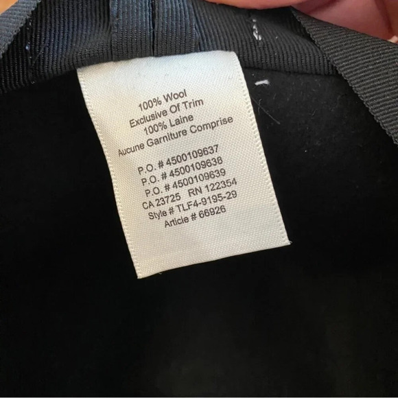 Aritzia Auxiliary Black 100% Wool  Felt Hat XS/S - Picture 5 of 12